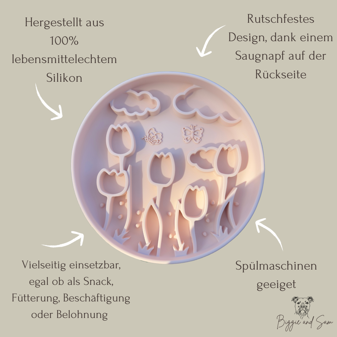 Silikon Schleckmatte Antischlingnapf "Tulip"