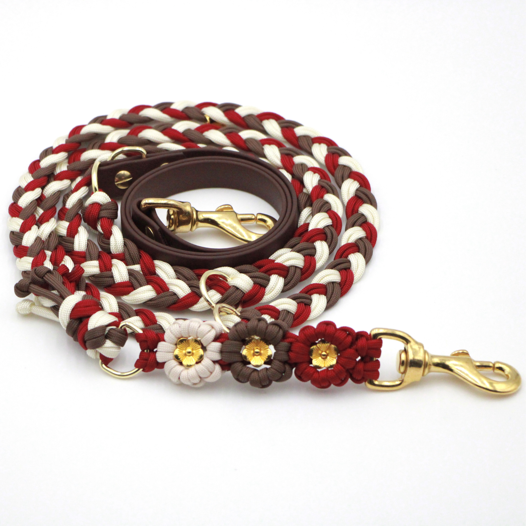 Hundeleine aus Paracord & Biothane selbst gestalten "Flower Mix"