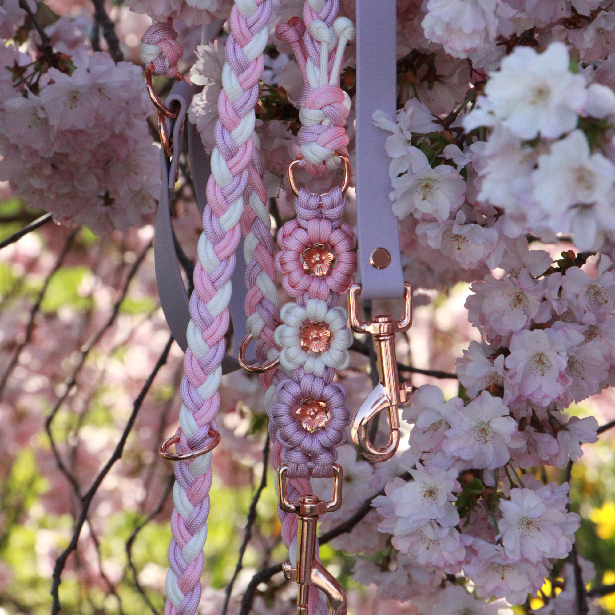 Hundeleine aus Paracord & Biothane selbst gestalten "Flower Mix"