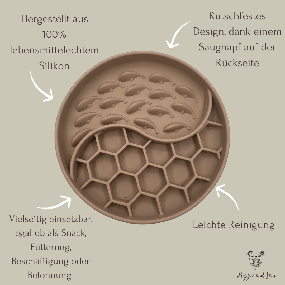 Silikon Schleckmatte Antischlingnapf "Sharky Snack Licker"