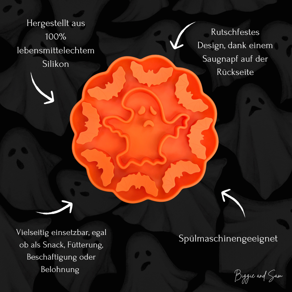 Silikon Schleckmatte Antischlingnapf "Spooky Halloween"