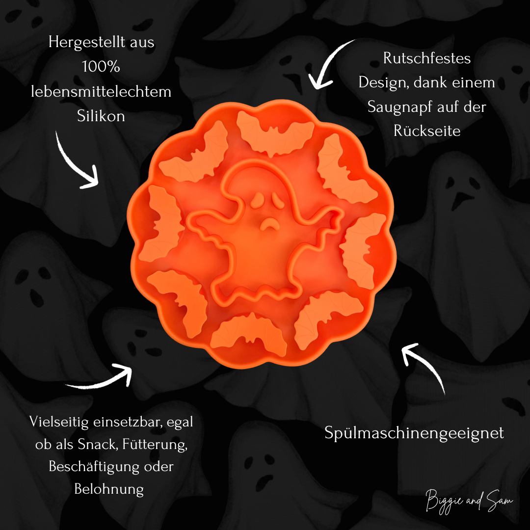 Silikon Schleckmatte Antischlingnapf "Spooky Halloween"