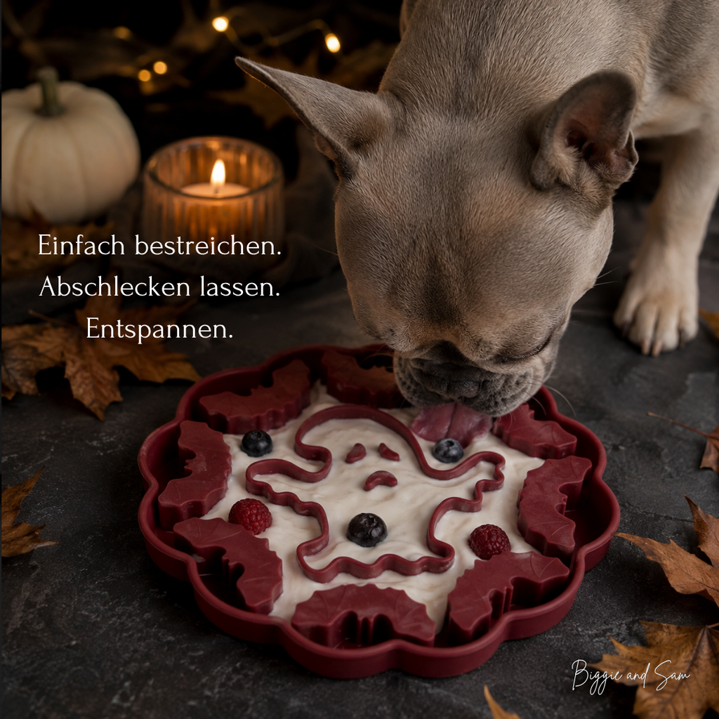 Silikon Schleckmatte Antischlingnapf "Spooky Halloween"