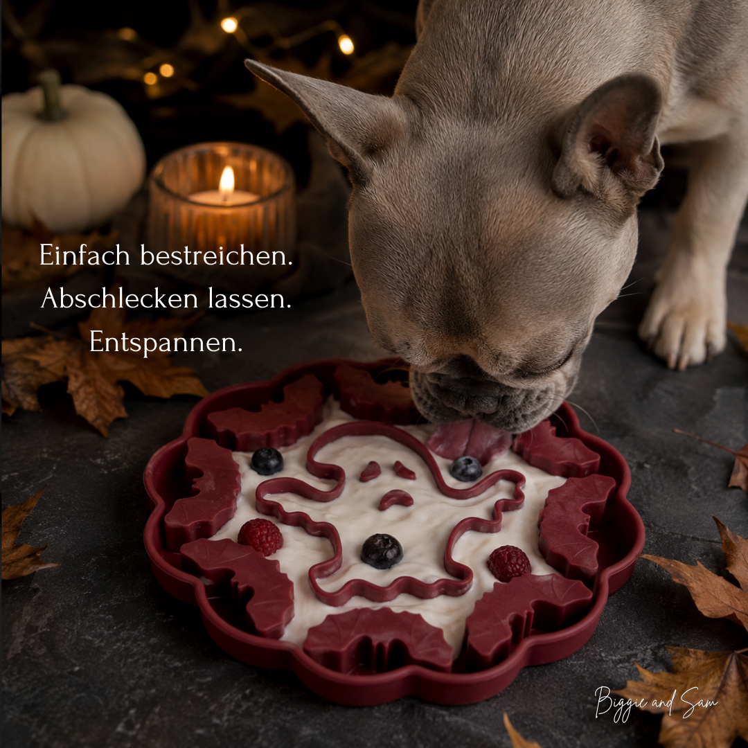 Silikon Schleckmatte Antischlingnapf "Spooky Halloween"