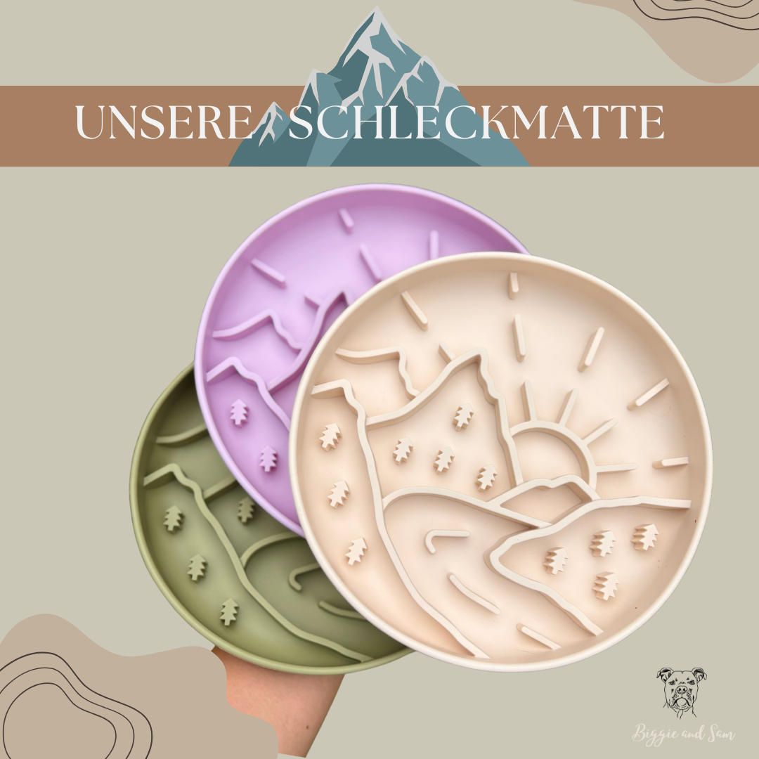 Silikon Schleckmatte Antischlingnapf "Sunny Mountain"