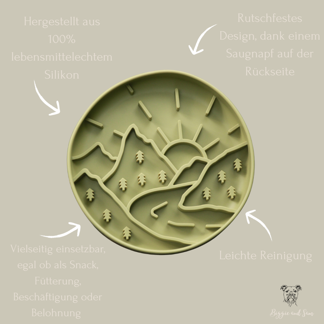 Silikon Schleckmatte Antischlingnapf "Sunny Mountain"
