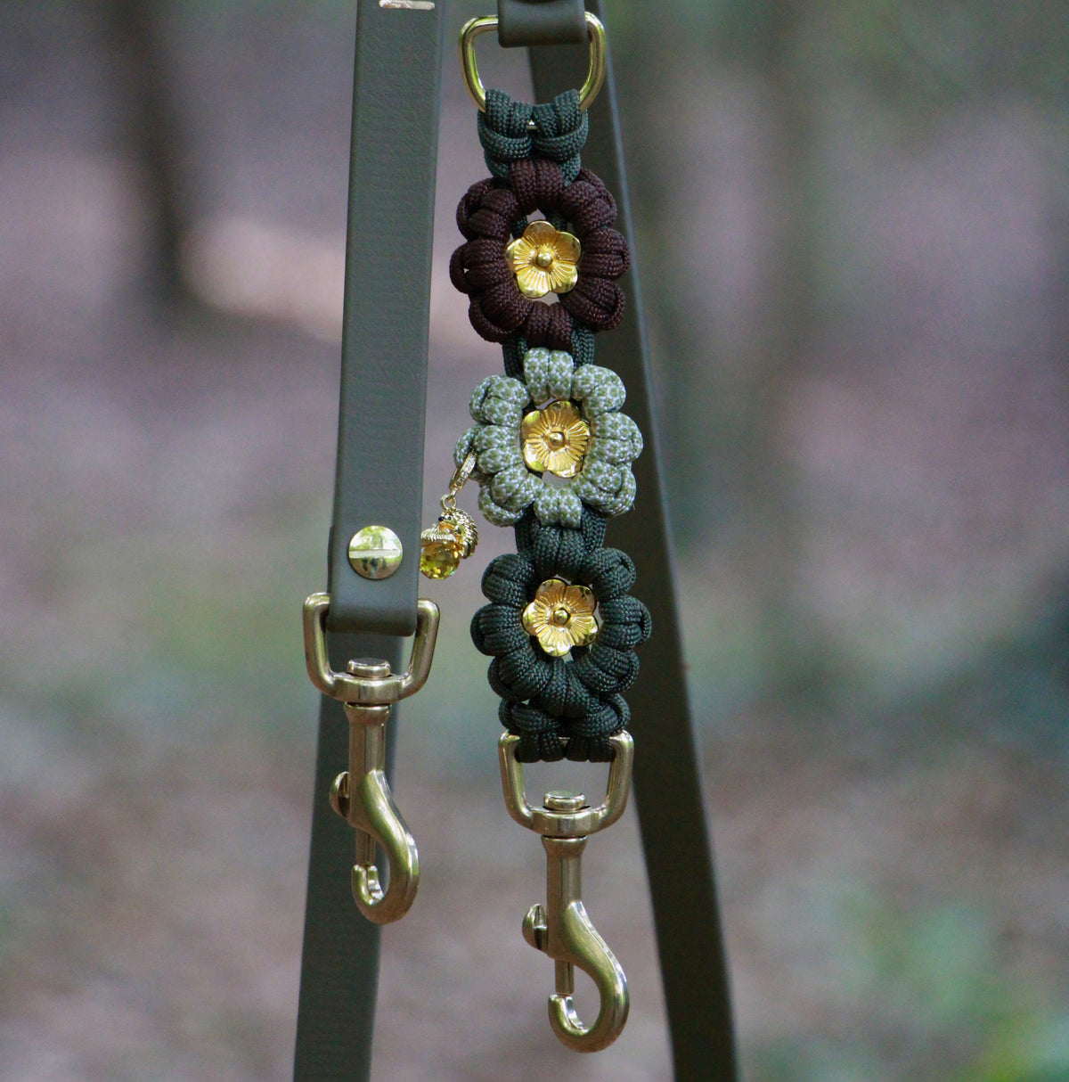 Set aus Halsband & Blumenleine "Forest Whispers" personalisierbar
