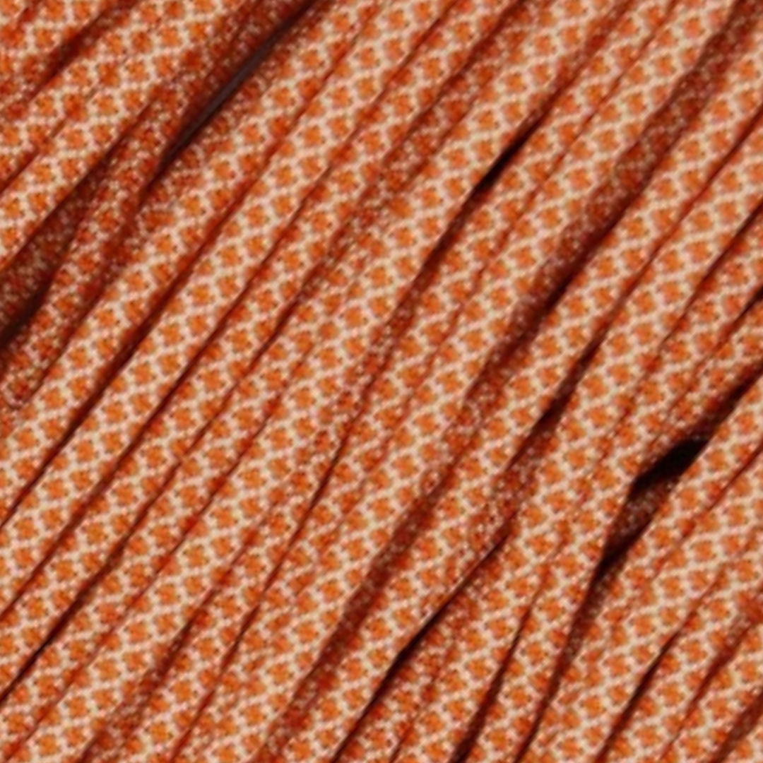 Cream with International Orange Diamonds Paracord 550 TYP III
