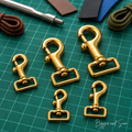Bolzenkarabiner Messing 58x16mm