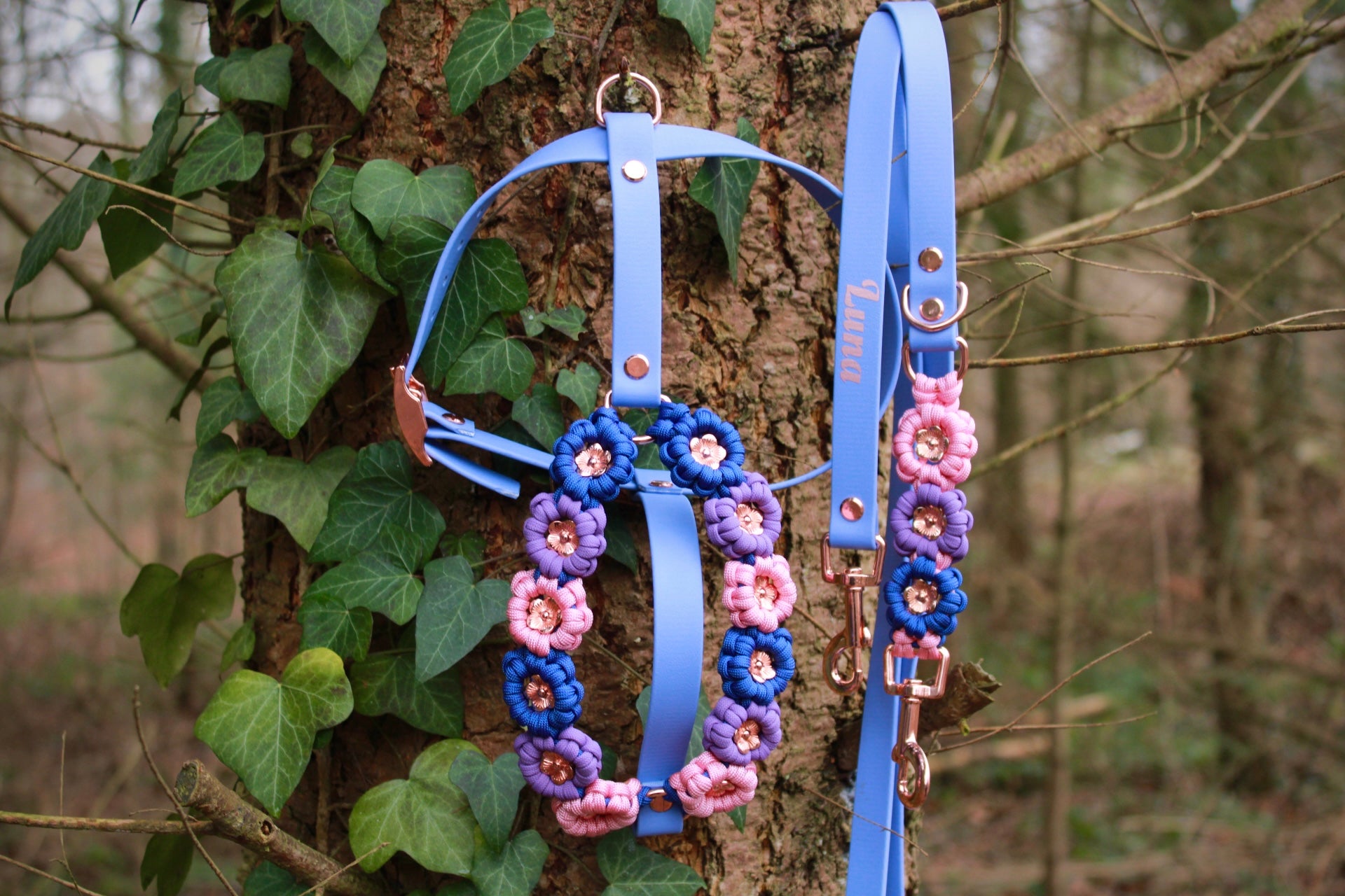 Hundegeschirr mit Blumen selbst gestalten
