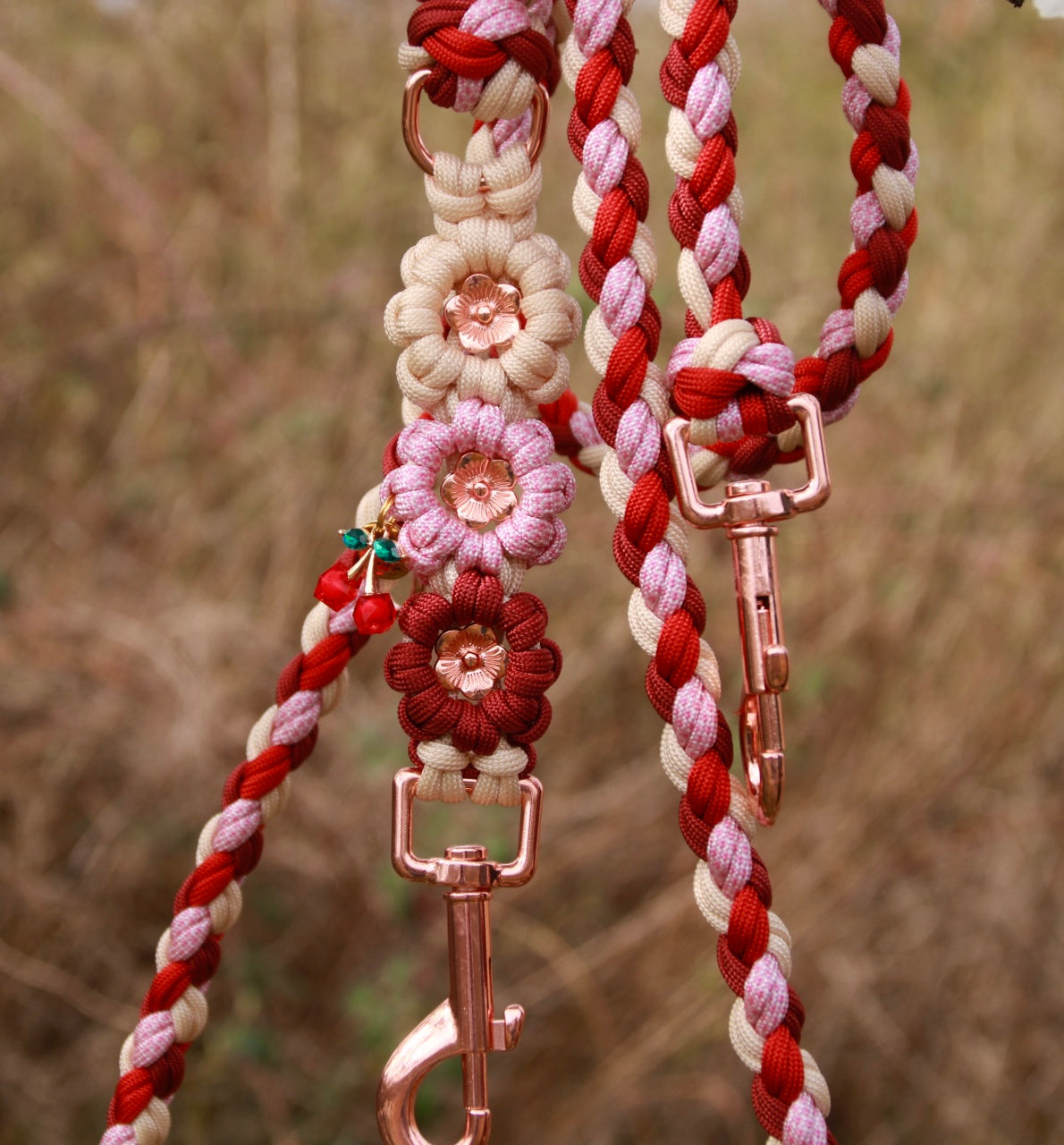 Hundeleine aus Paracord mit Blumen "Flowercord (2)" selbst gestalten