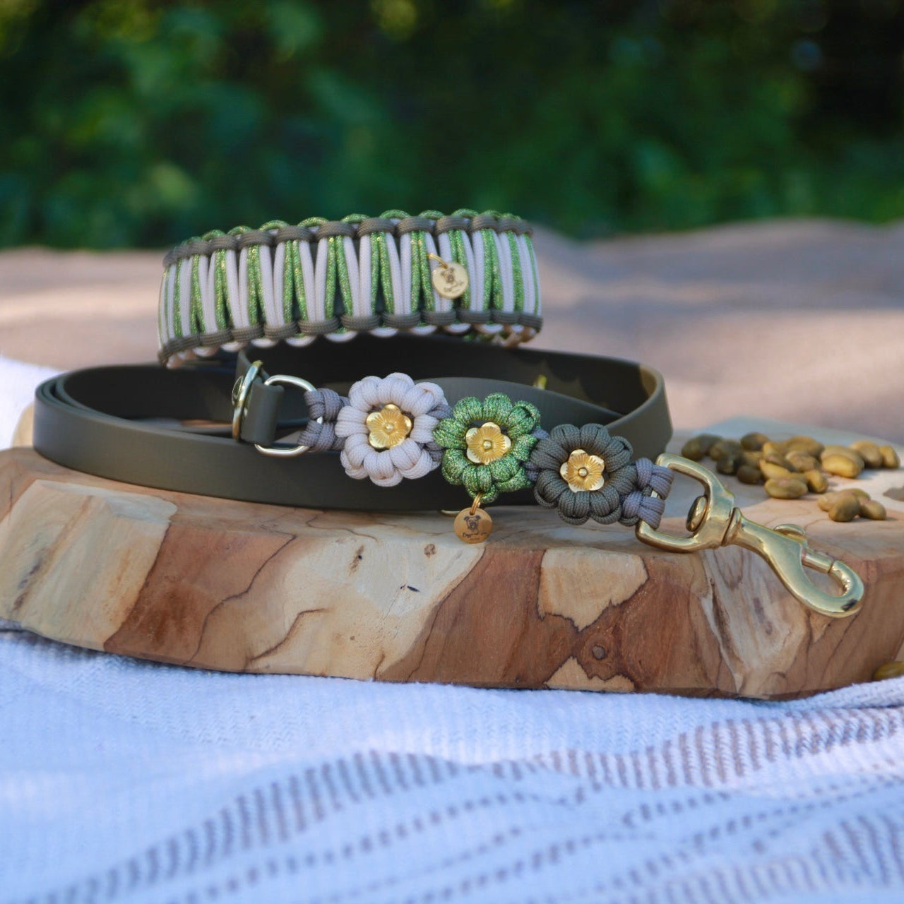 SOFORTKAUF Set "Pistachio picnic" aus Paracord und Biothane®