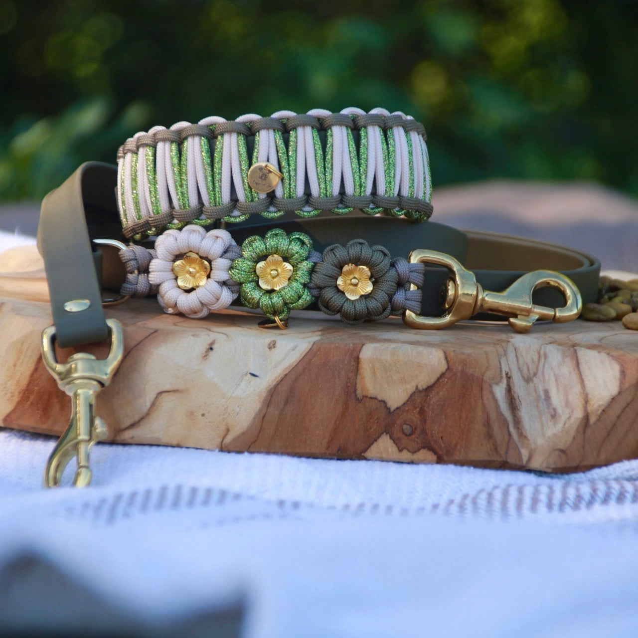 SOFORTKAUF Set "Pistachio picnic" aus Paracord und Biothane®