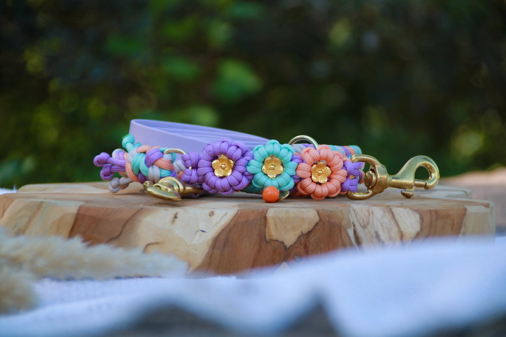 Hundeleine aus Paracord mit Blumen "Flowercord" selbst gestalten