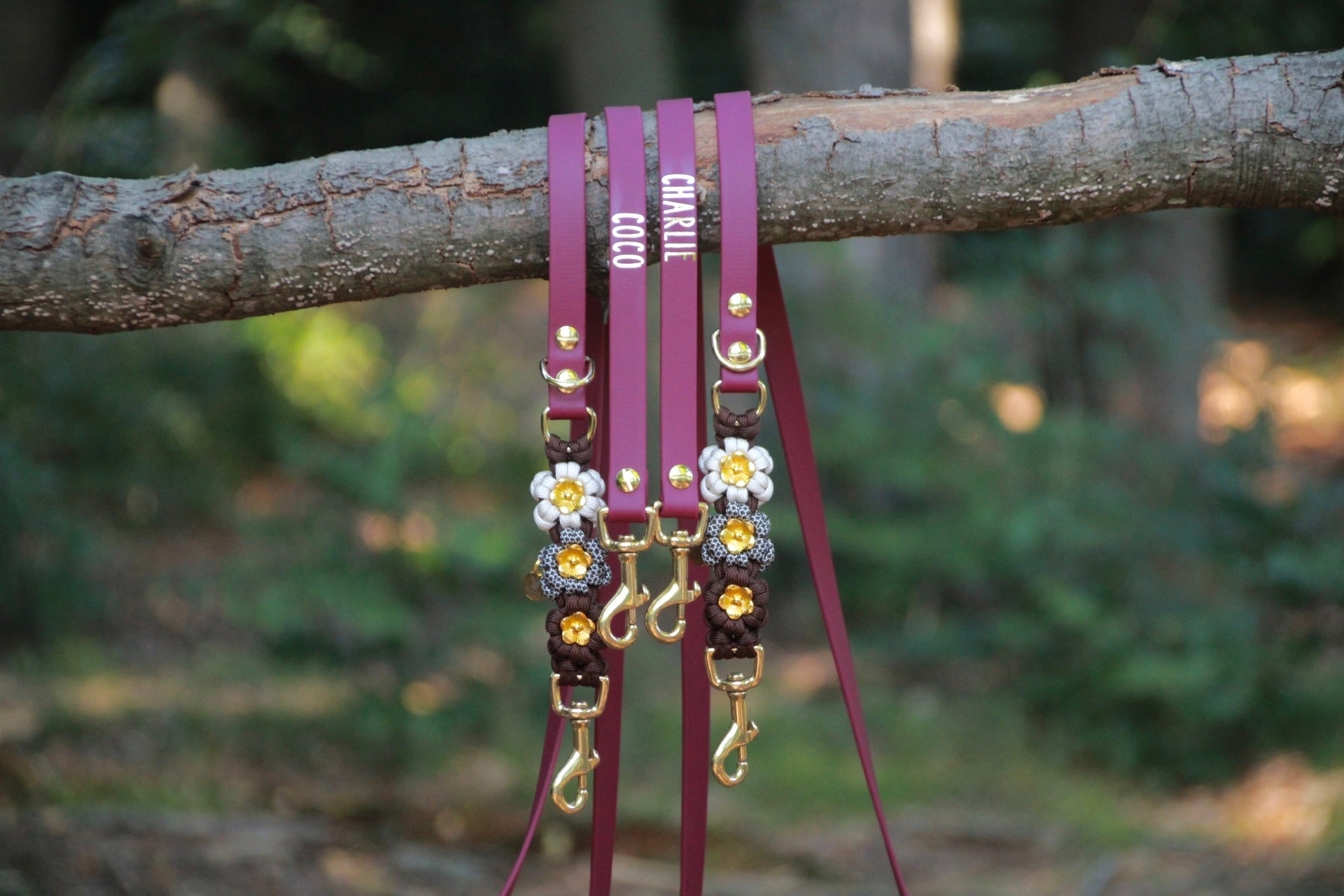 Hundeleine aus Biothane mit Blumen selbst gestalten