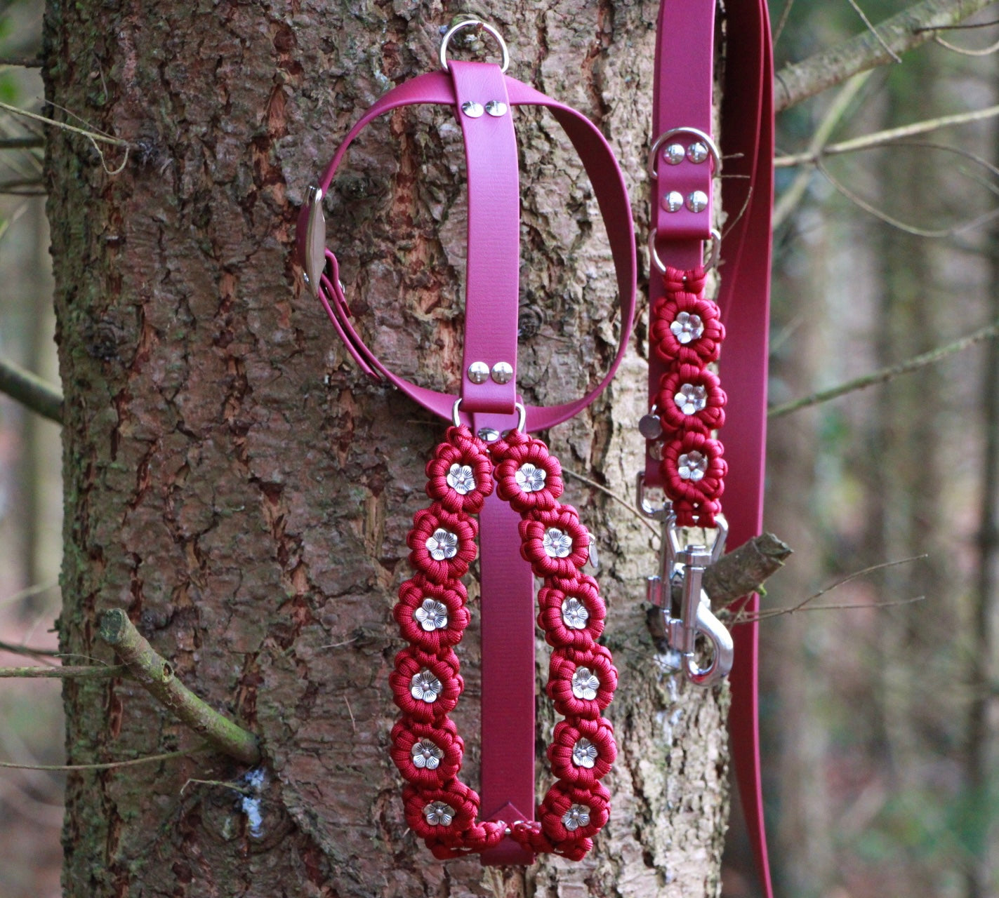 Hundegeschirr mit Blumen selbst gestalten