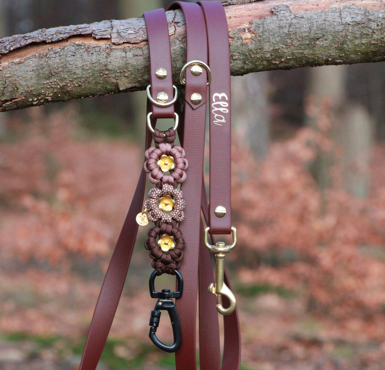 Hundeleine aus Biothane mit Blumen selbst gestalten