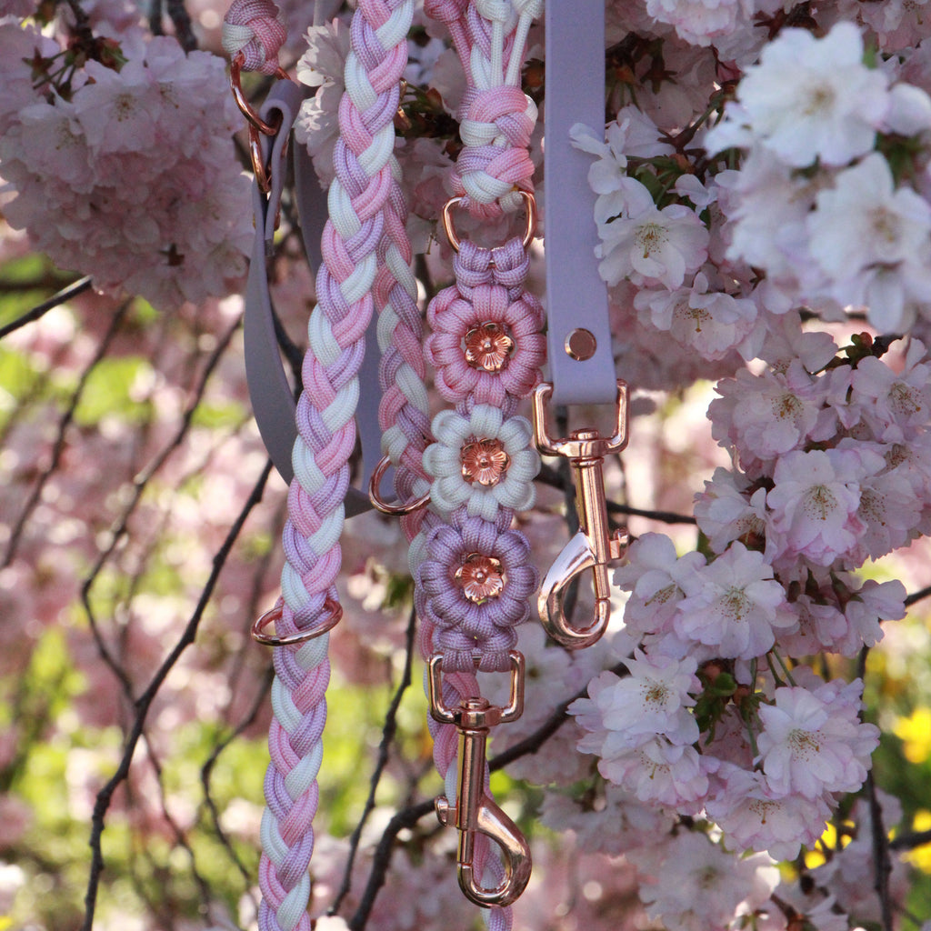 SOFORTKAUF Flower Mix Leine "Pink blossom" aus Paracord und Biothane®