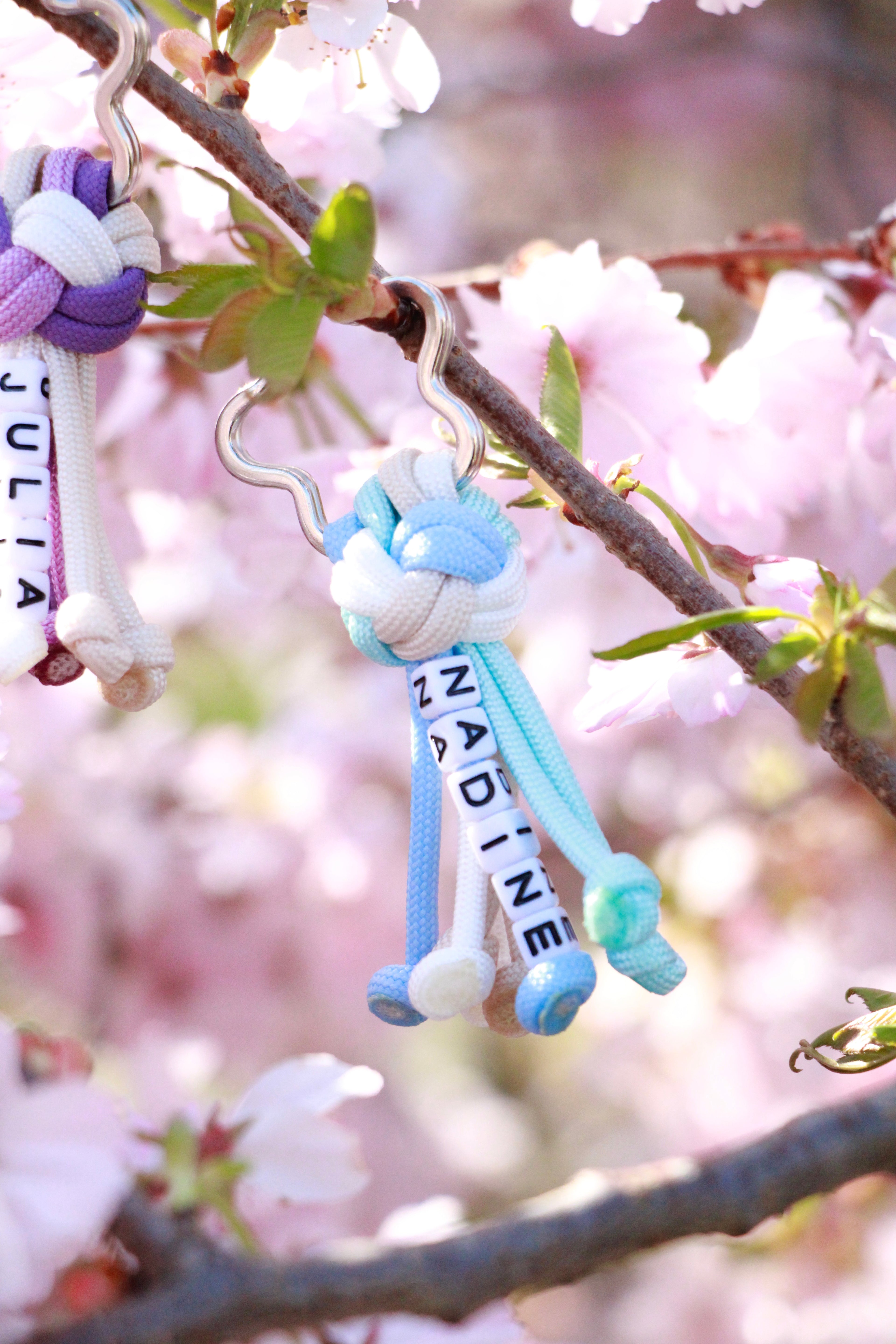 Set aus geflochtenem Halsband & Blumenleine "Polar Breeze" personalisierbar