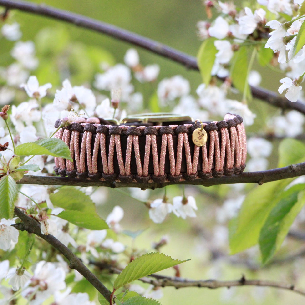 SOFORTKAUF Halsband "Rose sparkle" aus Paracord & Biothane®