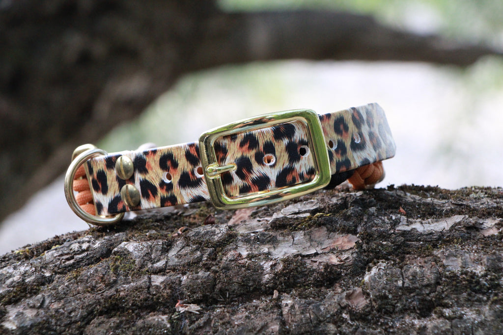 SOFORTKAUF Flower Halsband "Leo" mit Biothane® - Leoprint
