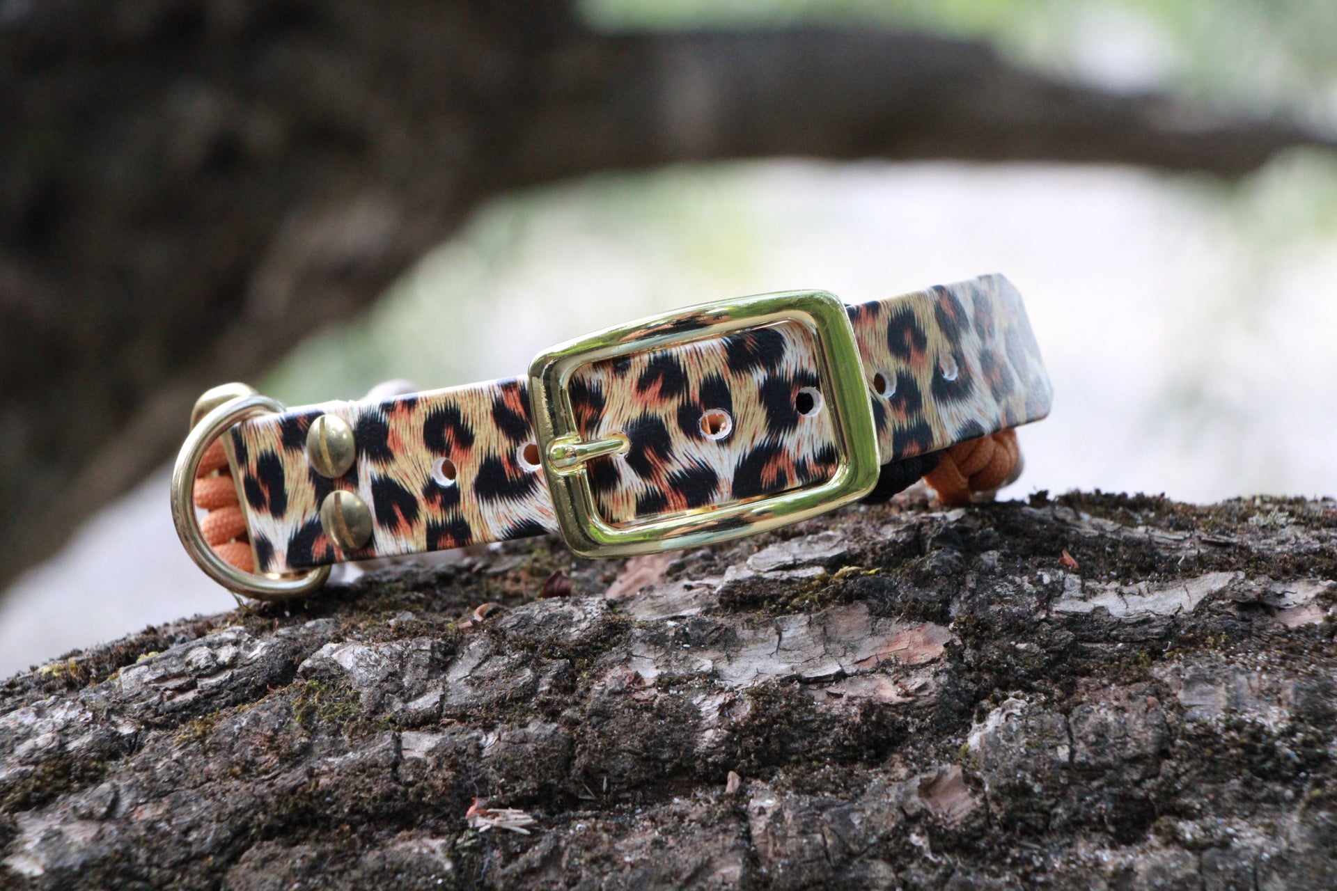 SOFORTKAUF Flower Halsband "Leo" mit Biothane® - Leoprint