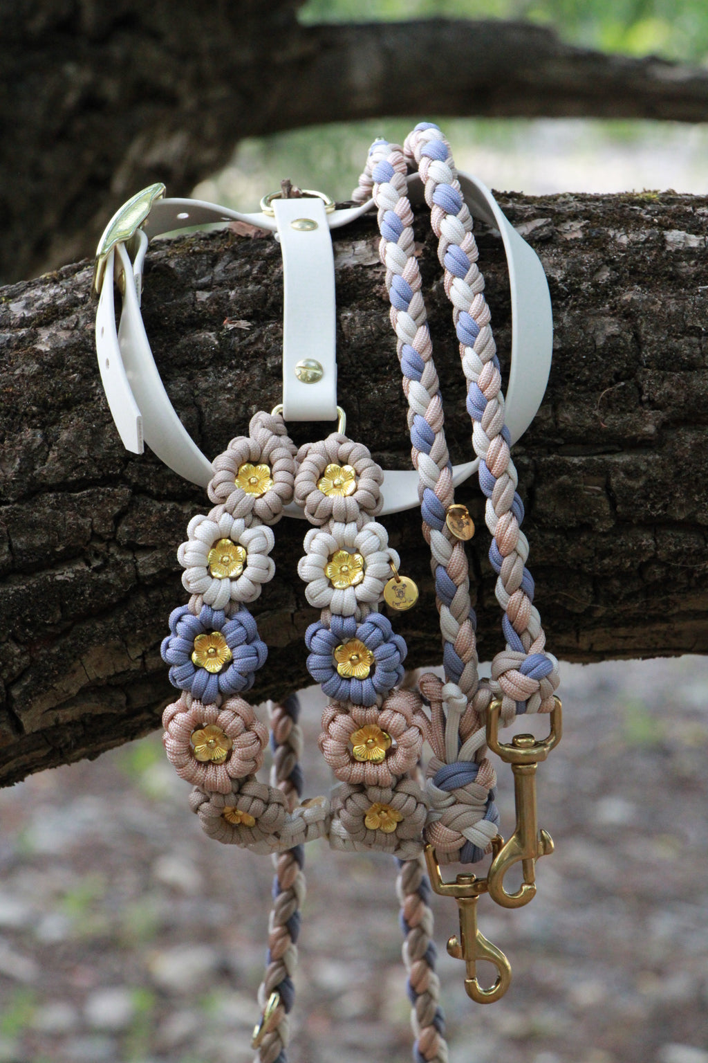 SOFORTKAUF Flower Set "Pearl blossom" aus Paracord und Biothane®