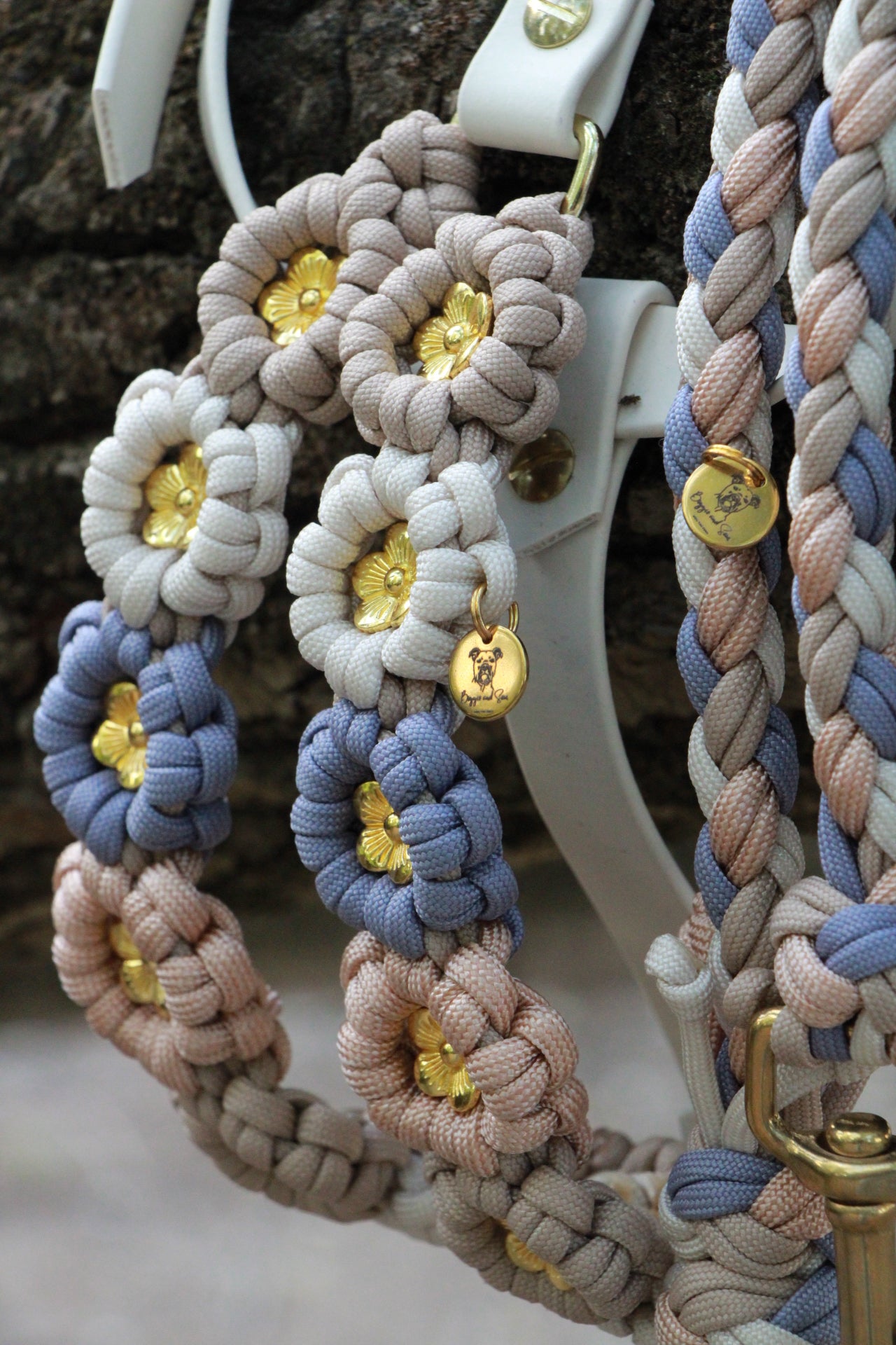 SOFORTKAUF Flower Set "Pearl blossom" aus Paracord und Biothane®