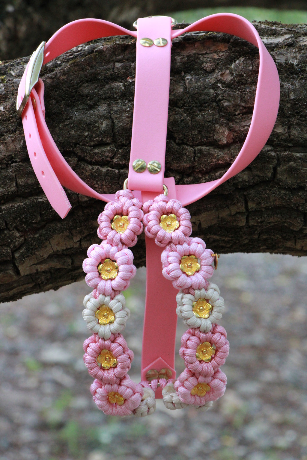 SOFORTKAUF Flower Geschirr "Cherry blossom" aus Paracord und Biothane®