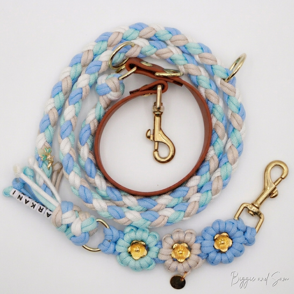 Hundeleine aus Paracord mit Blumen "Flowercord (2)" selbst gestalten